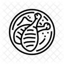 Bein Huhn Gericht Symbol