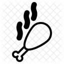 Hahnchenschenkel Essen Hahnchenstuck Symbol