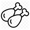 Hahnchenschenkel Essen Hahnchenstuck Symbol