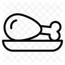 Hahnchenschenkel Essen Hahnchenstuck Symbol