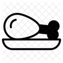 Hahnchenschenkel Essen Hahnchenstuck Symbol