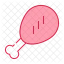 Gebraten Huhn Schenkel Symbol