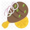 Keule Stuck Hahnchen Symbol