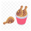 Hähnchenschenkel und Flügel  Symbol