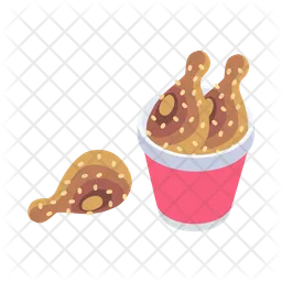 Hähnchenschenkel und Flügel  Symbol