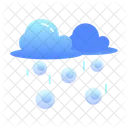 Hailing Storm Cloudy Downpour Icon