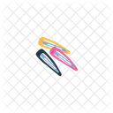 Accessory Hair Clips Bright Colors Icon