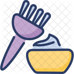 Hair Color Icon - Download in Colored Outline Style