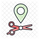 Hair Cut Location Salon Shop Icon