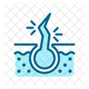 Hair Care Icons Color Blue Icon