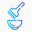 Hair Dye Bowl Brush Icon