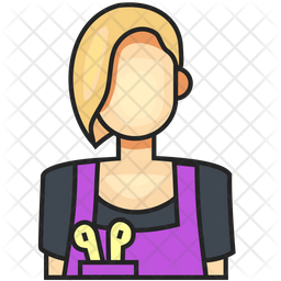 Hair Stylist Icon Of Colored Outline Style Available In Svg Png