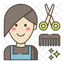 Hairdresser Professions Woman Woman Icon