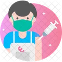 Male Hairdresser Vaccination Icon