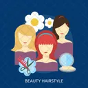 Hairstyle Flower Hair Icon
