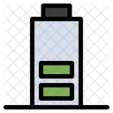 Batterie Halfte Multimedia Symbol