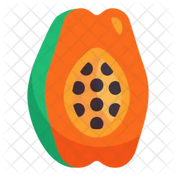 Halbe Papaya  Symbol