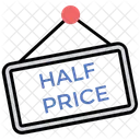 Halfte Preis Black Friday Symbol