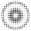 Halbtonkreis Radial Radialer Halbtonkreis Symbol