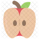 Half Apple Food Eating Icon