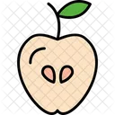 Half Apple Food Fruit Icon
