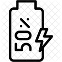 Half Battery Ui Battery Level Icon