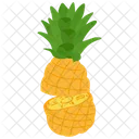 Half Cut Pineapple Summer Icon