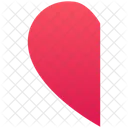 Half Heart Love Bad Icon