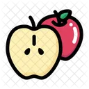 Half Apple Fruit Icon