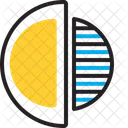 Half Incomplete Fifty Fifty Icon