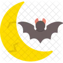 Half Moon Scary Night Animal Icon