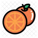Half Orange Fruit Icon