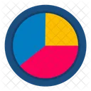 Half Pie Chart  Icon