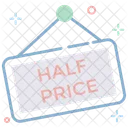 Half Price Promotion Reduction Icon