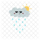Half Rain Rain Weather Icon