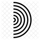 Half Wave Circle Circuit Line Half Wave Icon