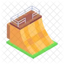 Skating Ramp Halfpipe Skateboard Ramp Icon