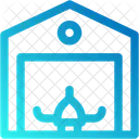 Hangar Luftfahrt Flugzeug Symbol