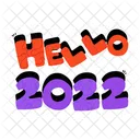 2022 Neues Jahr Hallo 2022 Symbol