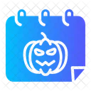 Halloween Calendar Date Icon