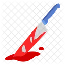 Halloween Flat Halloween Bloody Knife Icon