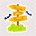 Halloween Board Halloween Sign Spooky Sign Icon