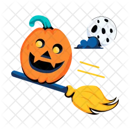 Halloween Broom  Icon