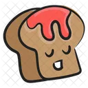 Halloween Brot Schmalzbrot Gruselbrot Symbol