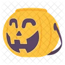 Halloween Flat Halloween Bucket Icon