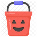 Halloween Bucket Scary Bucket Water Container Icon
