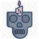 Halloween Candle Skull Candle Candle Icon