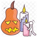 Halloween Candle Pumpkin Light Candlelight Icon