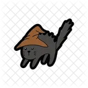 A Witchs Cat Perfect For Halloween Cute Icon