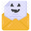 Brief Halloween Nachricht Halloween Notiz Symbol